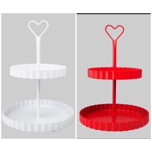 Valentine's Day 2 pack metal tier trays